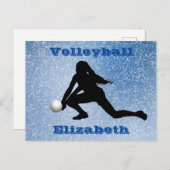 Volleyball Glam Postkarte (Vorne/Hinten)