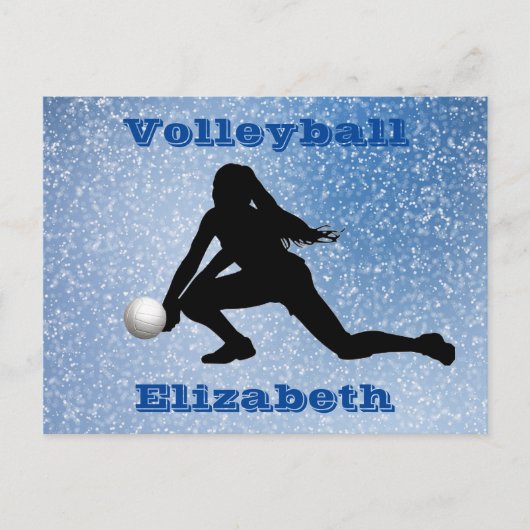 Volleyball Glam Postkarte (Vorderseite)