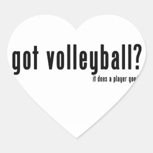 Volleyball got? Herz-Aufkleber