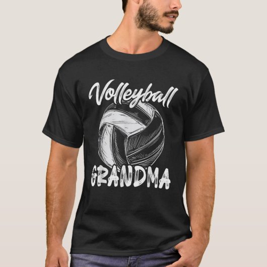 Volleyball Grandma For Women Family Matching Playe T-Shirt (Vorderseite)