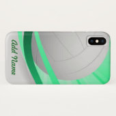 Volleyball Green Customalize Case-Mate iPhone Hülle (Rückseite (Horizontal))