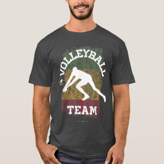 Volleyball Guinea Flag Team Indoor Beach Player T- T-Shirt