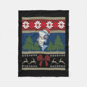 Volleyball Hai Ugly Sweater Christmas Lights San Fleecedecke