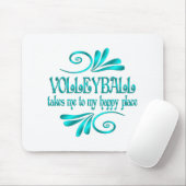 Volleyball Happy Place Mousepad (Mit Mouse)