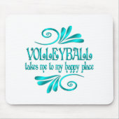 Volleyball Happy Place Mousepad (Vorne)
