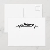 Volleyball Heartbeat Funny Volleyball Sportgeschen Postkarte (Vorne/Hinten)