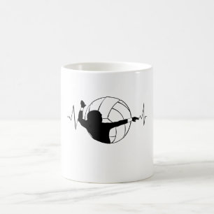 Volleyball Heartbeat Kaffeetasse