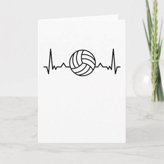Volleyball Heartbeat Sportgeschenke Karte (Vorderseite)