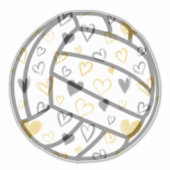 Volleyball Hearts Vinyl Decal Aufkleber (Vorderseite)
