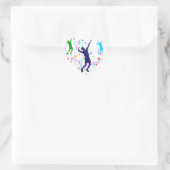 VOLLEYBALL Herz-Aufkleber (Tasche)