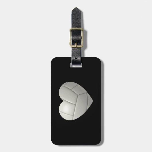 Volleyball-Herz Gepäckanhänger (Vorderseite vertikal)