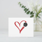 Volleyball Herz | Spielerteam-Geschenke Postkarte (Stehend Vorderseite)