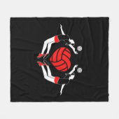 Volleyball-Herz von Spielern Fleecedecke (Vorderseite (Horizontal))