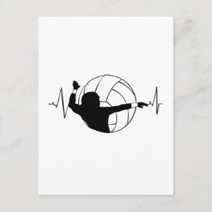 Volleyball - Herzschlag eines Volleyballspielers Postkarte