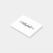 Volleyball-Herzschlag Post-it Klebezettel (angewinkelt)