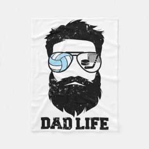 Volleyball Hockey Dad Unordentliches Haar Bart Vol Fleecedecke