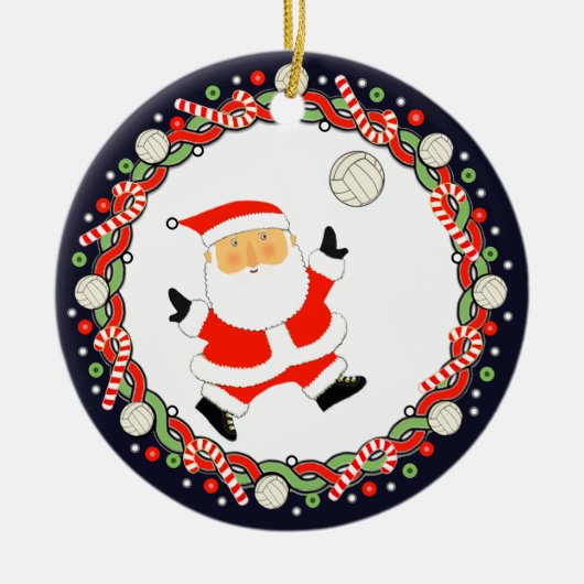 Volleyball Holiday Geschenk Keramik Ornament (Vorne)