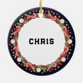 Volleyball Holiday Geschenk Keramik Ornament (Hinten)