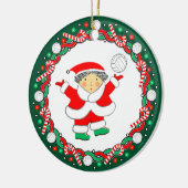 Volleyball Holiday Geschenk Keramik Ornament (Links)