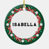 Volleyball Holiday Geschenk Keramik Ornament (Hinten)