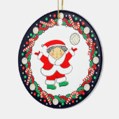 Volleyball Holiday Geschenk Keramik Ornament (Links)
