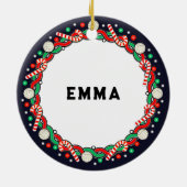 Volleyball Holiday Geschenk Keramik Ornament (Hinten)