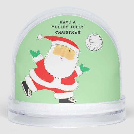 Volleyball Holiday Geschenk Schneekugeln (Vorderseite)