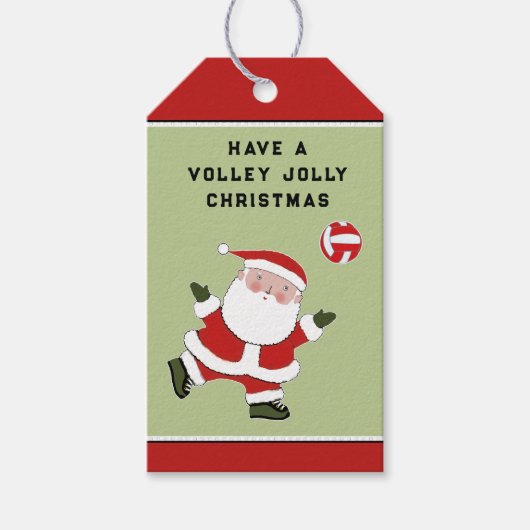Volleyball Holiday Geschenkanhänger (Vorderseite)