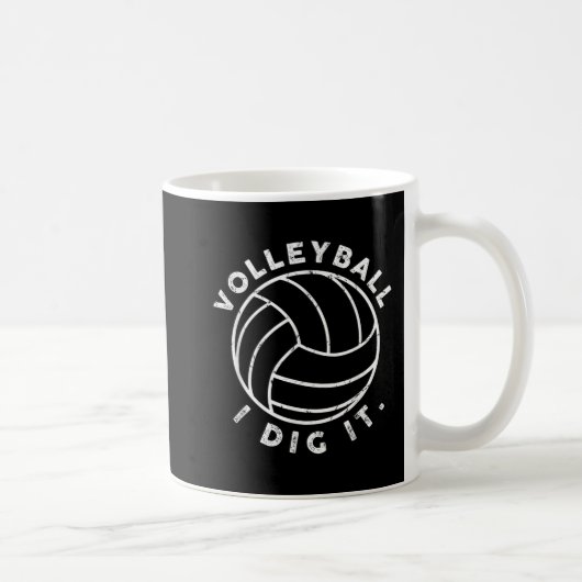 Volleyball I Dig It Fun Kaffeetasse (Rechts)