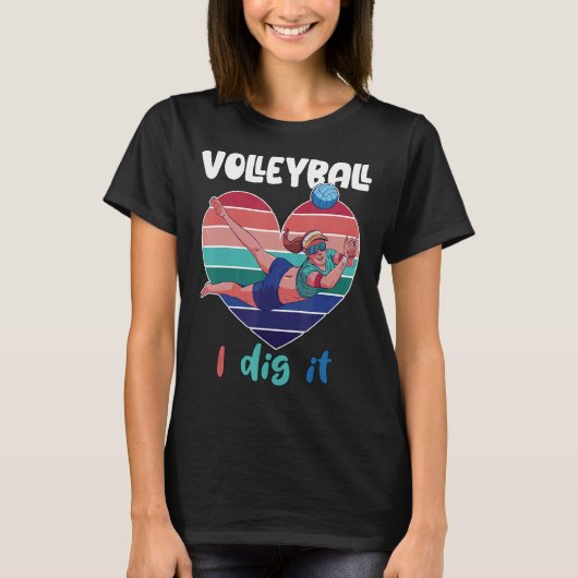 Volleyball I Dive It 1 T-Shirt (Vorderseite)