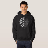 Volleyball I kann Dinge tun Bibel Verse Gott Jesus Hoodie (Vorne ganz)