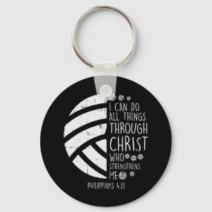 Volleyball I kann Dinge tun Bibel Verse Gott Jesus Schlüsselanhänger