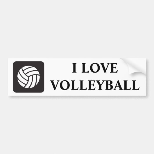 Volleyball-Ikone Autoaufkleber (Vorne)