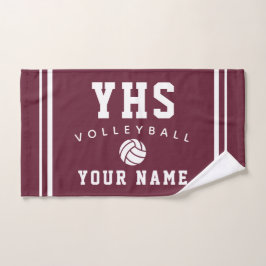 Volleyball-Ikone, Benutzerdefinierter Name & Schul Handtuch