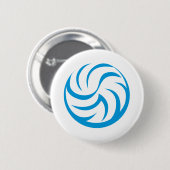 Volleyball-Ikone Button (Vorne & Hinten)