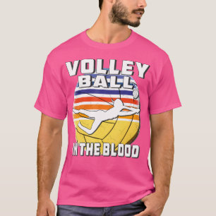 Volleyball im Blutsport-Volleyball-Spieler T-Shirt