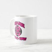 VOLLEYBALL IM PINK UND IM SCHWARZEN KAFFEETASSE (Vorderseite Links)