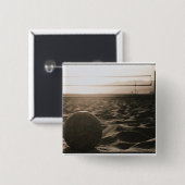 Volleyball im Sand Button (Vorne & Hinten)