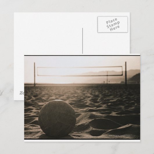 Volleyball im Sand Postkarte (Vorne/Hinten)