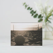 Volleyball im Sand Postkarte (Stehend Vorderseite)