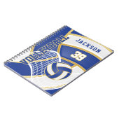 Volleyball-🏐 in Blau und Weiß Notizblock (Linke Seite)