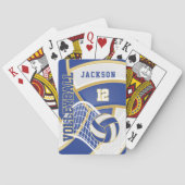 Volleyball-🏐 in Blau und Weiß Spielkarten (Rückseite)