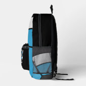 Volleyball in Blau, Weiß und Schwarz Bedruckter Rucksack (Rechts)