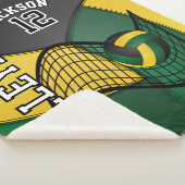 Volleyball in Dunkelgrün, Schwarz und Gold Sherpadecke (3/4)