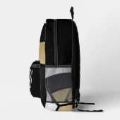 Volleyball in Gold, Weiß und Schwarz Bedruckter Rucksack (Rechts)