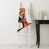 Volleyball-🏐 in Navy Blue, Orange und White Sherpadecke (Beispiel)