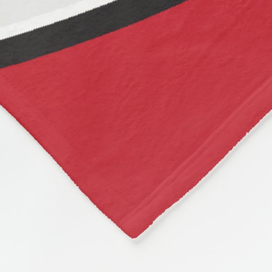 Volleyball 🏐 in Rot, Weiß und Schwarz Fleecedecke (Ecke)