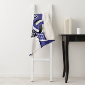 Volleyball-🏐 in Schwarz, Blau und Weiß Sherpadecke (Beispiel)