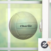 Volleyball-individuelle Name Fensteraufkleber (Zuhause)