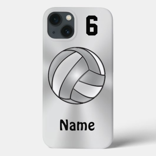 Volleyball iPhone 6 Hüllen Ihr NAME und ZAHL (Rückseite)